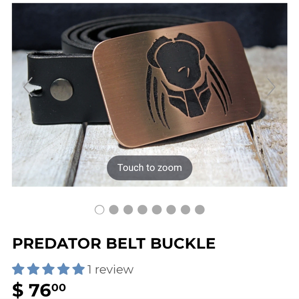 Metal Some Art Brass Predator belt buckle